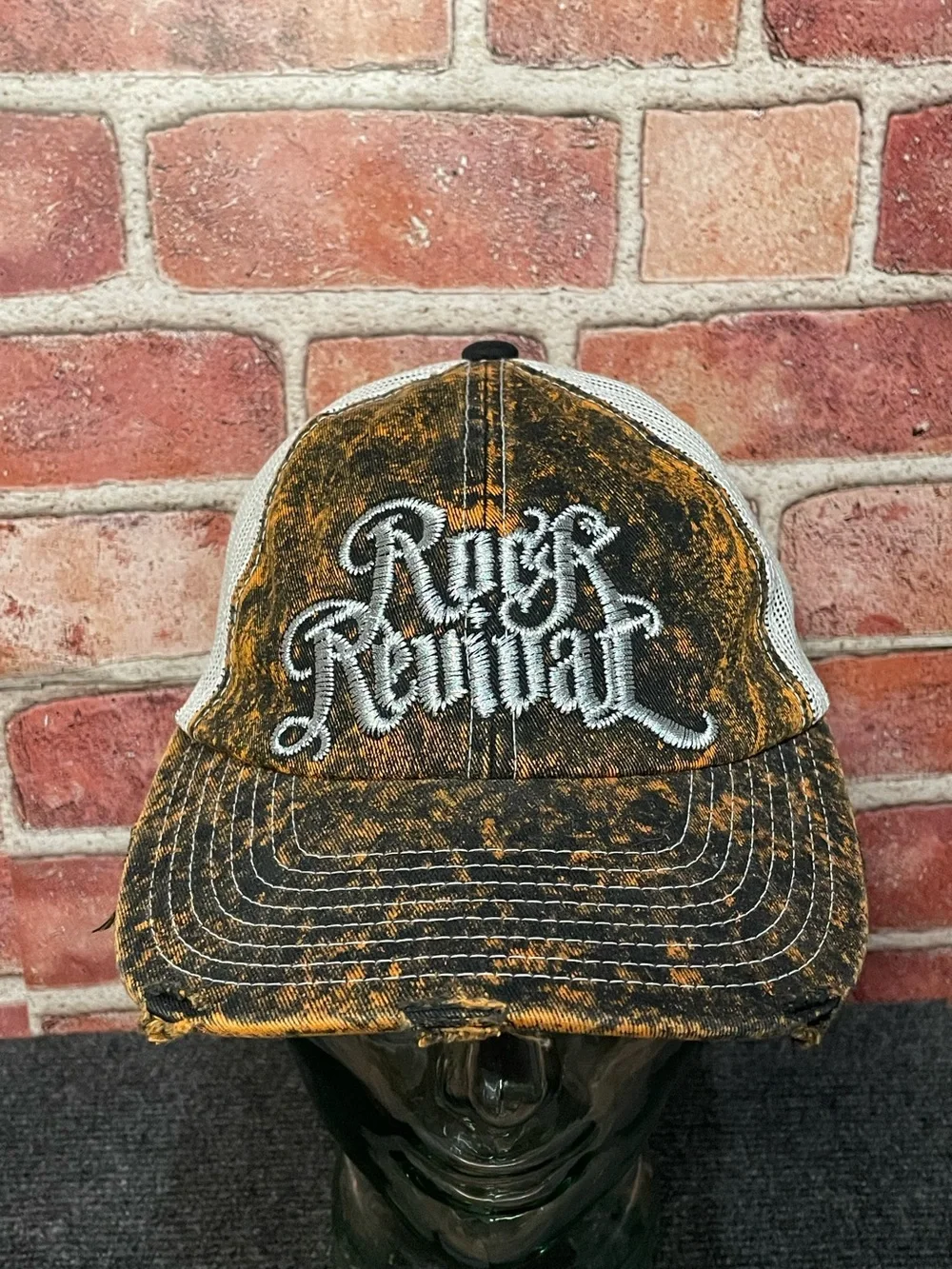 Rock Revival Hat Adjustable Mesh Back Dad Baseball Cap Distressed by Buckle
